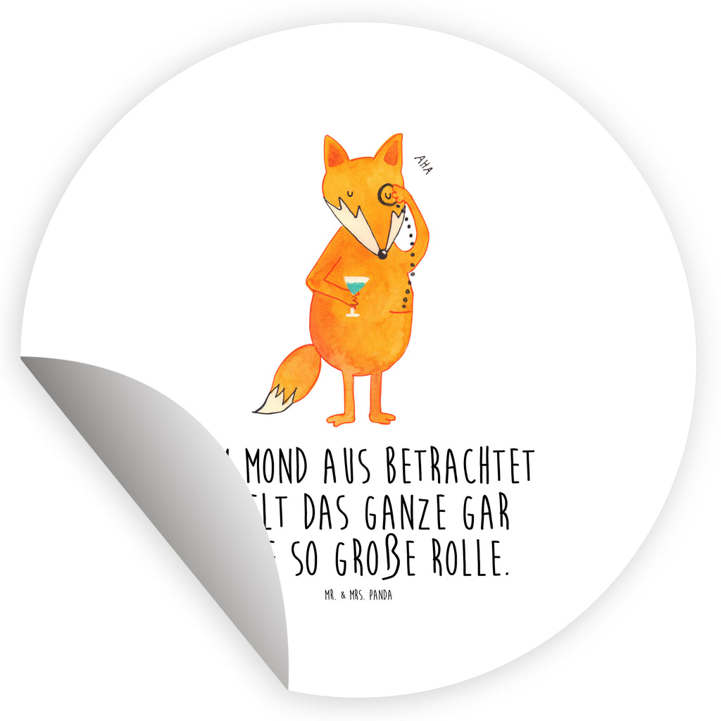 80mm Rund Aufkleber Fuchs Lord Sticker, Aufkleber, Etikett, Fuchs, Füchse, tröstende Worte, Spruch lustig, Liebeskummer Geschenk, Motivation Spruch, Problemlösung