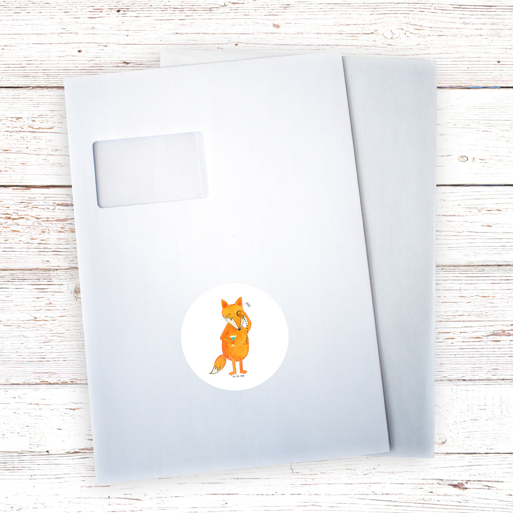 80mm Rund Aufkleber Fuchs Lord Sticker, Aufkleber, Etikett, Fuchs, Füchse, tröstende Worte, Spruch lustig, Liebeskummer Geschenk, Motivation Spruch, Problemlösung