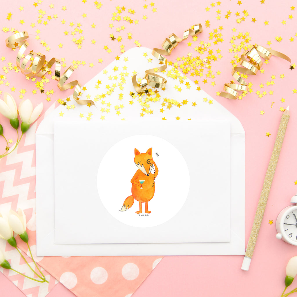 80mm Rund Aufkleber Fuchs Lord Sticker, Aufkleber, Etikett, Fuchs, Füchse, tröstende Worte, Spruch lustig, Liebeskummer Geschenk, Motivation Spruch, Problemlösung