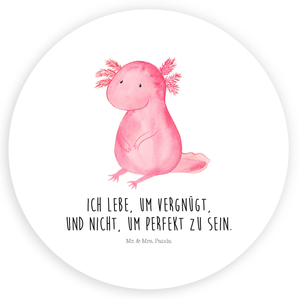 80mm Rund Aufkleber Axolotl Sticker, Aufkleber, Etikett, Axolotl, Molch, Axolot, vergnügt, fröhlich, zufrieden, Lebensstil, Weisheit, Lebensweisheit, Liebe, Freundin