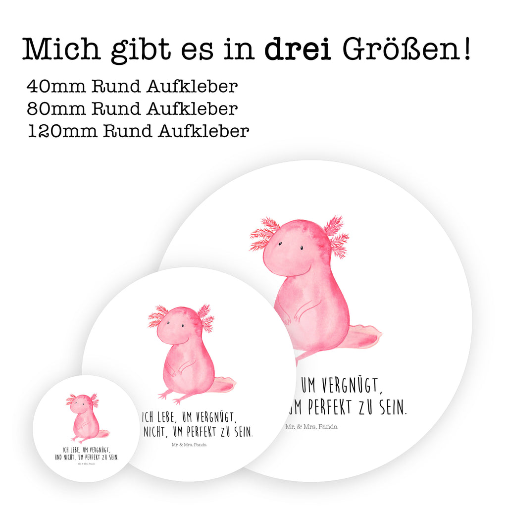 80mm Rund Aufkleber Axolotl Sticker, Aufkleber, Etikett, Axolotl, Molch, Axolot, vergnügt, fröhlich, zufrieden, Lebensstil, Weisheit, Lebensweisheit, Liebe, Freundin