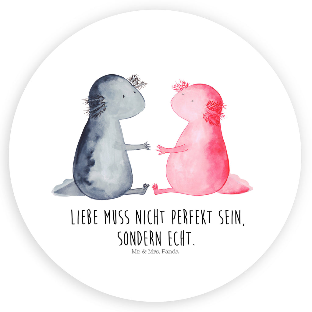 40mm Rund Aufkleber Axolotl Liebe Sticker, Aufkleber, Etikett, Axolotl, Molch, Axolot, Schwanzlurch, Lurch, Lurche, Liebe, große Liebe, Liebesbeweis, Freund, Verlobter, Ehemann, Jahrestag, Valentinstag