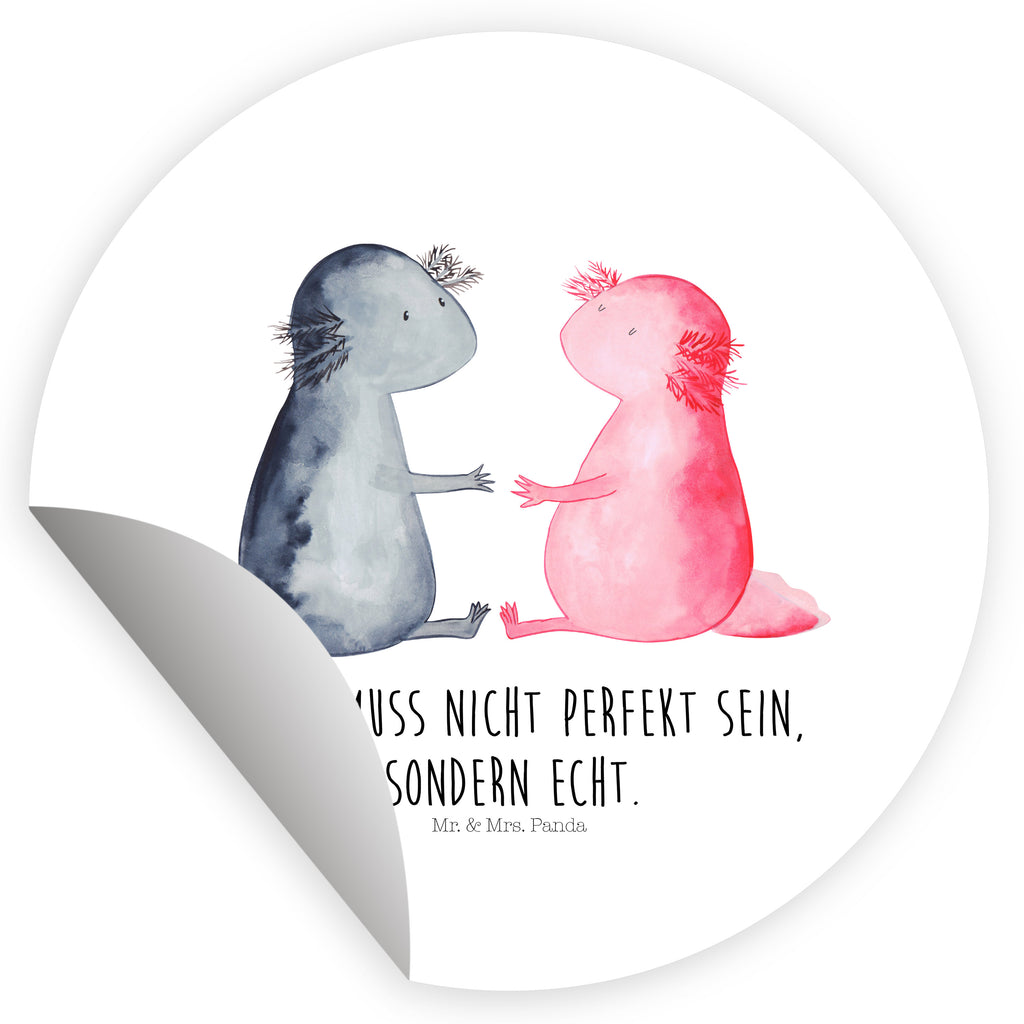 40mm Rund Aufkleber Axolotl Liebe Sticker, Aufkleber, Etikett, Axolotl, Molch, Axolot, Schwanzlurch, Lurch, Lurche, Liebe, große Liebe, Liebesbeweis, Freund, Verlobter, Ehemann, Jahrestag, Valentinstag