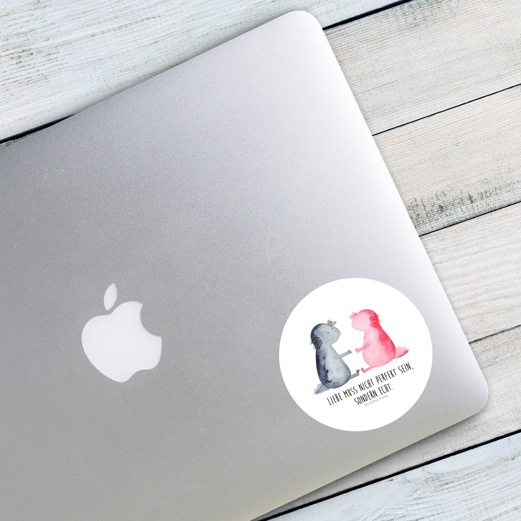 40mm Rund Aufkleber Axolotl Liebe Sticker, Aufkleber, Etikett, Axolotl, Molch, Axolot, Schwanzlurch, Lurch, Lurche, Liebe, große Liebe, Liebesbeweis, Freund, Verlobter, Ehemann, Jahrestag, Valentinstag