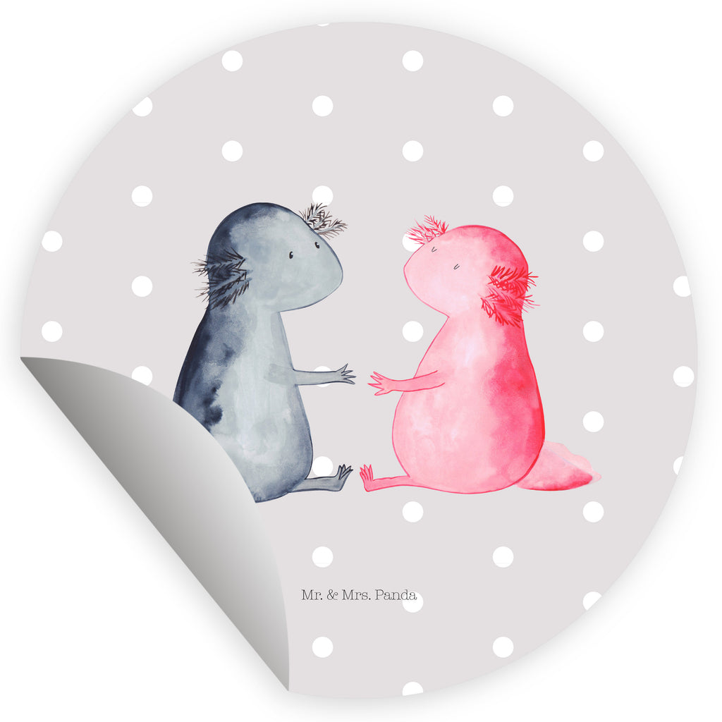 40mm Rund Aufkleber Axolotl Liebe Sticker, Aufkleber, Etikett, Axolotl, Molch, Axolot, Schwanzlurch, Lurch, Lurche, Liebe, große Liebe, Liebesbeweis, Freund, Verlobter, Ehemann, Jahrestag, Valentinstag