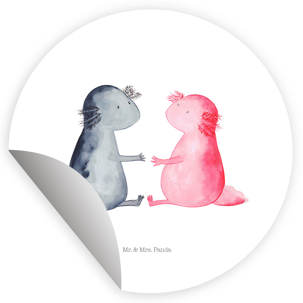 40mm Rund Aufkleber Axolotl Liebe Sticker, Aufkleber, Etikett, Axolotl, Molch, Axolot, Schwanzlurch, Lurch, Lurche, Liebe, große Liebe, Liebesbeweis, Freund, Verlobter, Ehemann, Jahrestag, Valentinstag