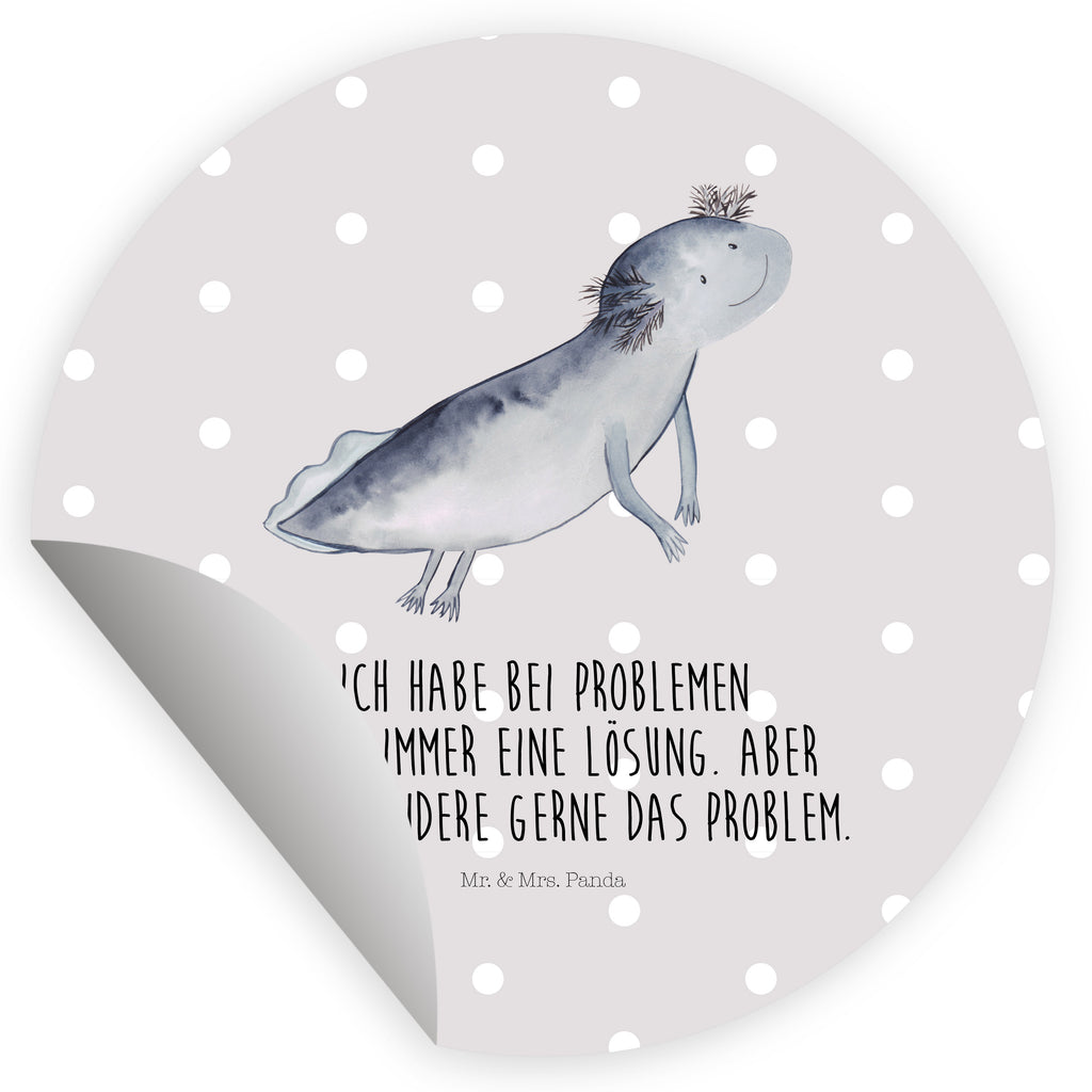 80mm Rund Aufkleber Axolotl schwimmt Sticker, Aufkleber, Etikett, Axolotl, Molch, Axolot, Schwanzlurch, Lurch, Lurche, Problem, Probleme, Lösungen, Motivation
