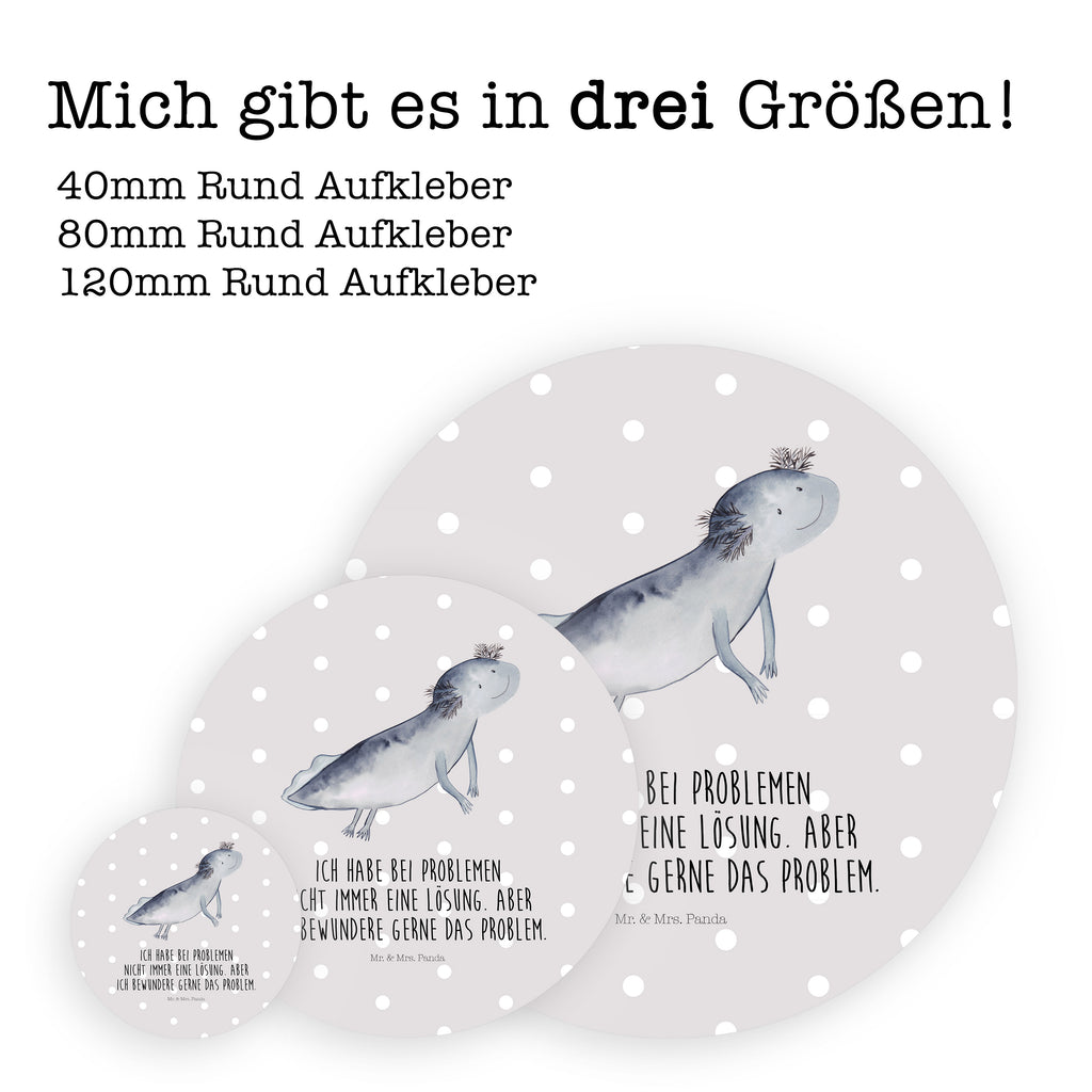 80mm Rund Aufkleber Axolotl schwimmt Sticker, Aufkleber, Etikett, Axolotl, Molch, Axolot, Schwanzlurch, Lurch, Lurche, Problem, Probleme, Lösungen, Motivation