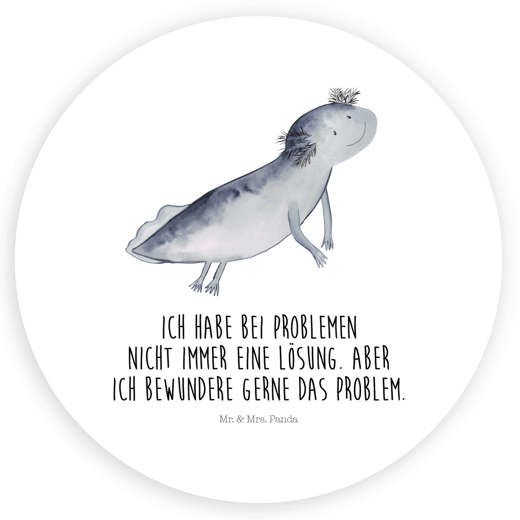 80mm Rund Aufkleber Axolotl schwimmt Sticker, Aufkleber, Etikett, Axolotl, Molch, Axolot, Schwanzlurch, Lurch, Lurche, Problem, Probleme, Lösungen, Motivation