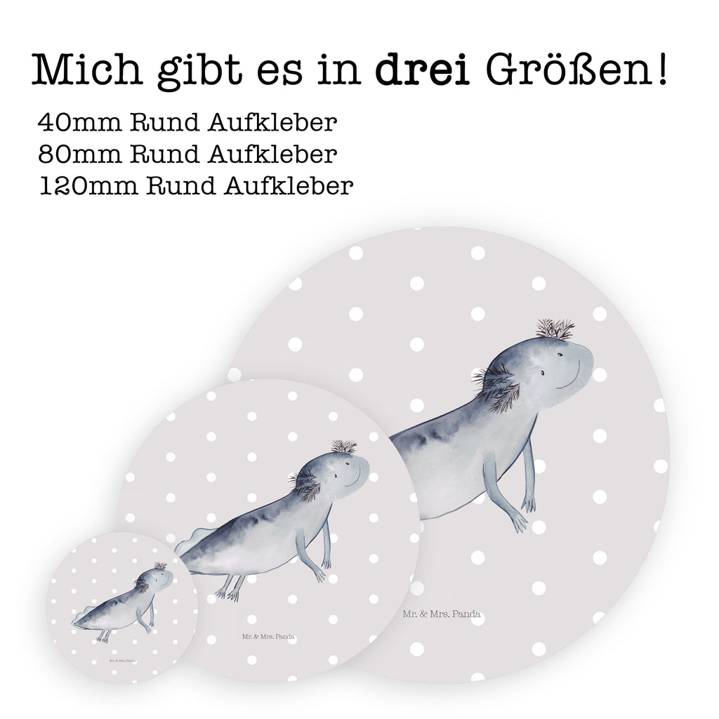80mm Rund Aufkleber Axolotl schwimmt Sticker, Aufkleber, Etikett, Axolotl, Molch, Axolot, Schwanzlurch, Lurch, Lurche, Problem, Probleme, Lösungen, Motivation
