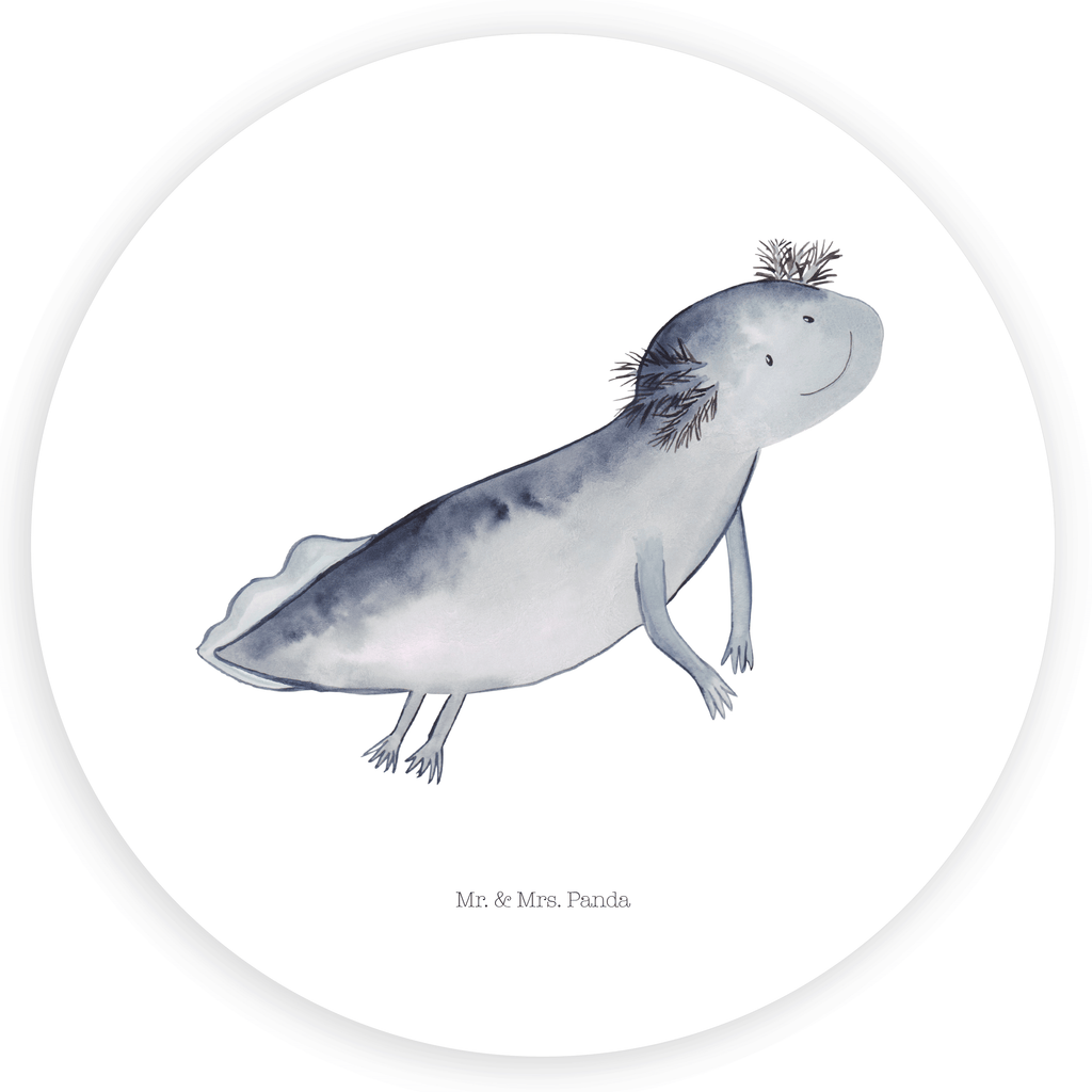80mm Rund Aufkleber Axolotl schwimmt Sticker, Aufkleber, Etikett, Axolotl, Molch, Axolot, Schwanzlurch, Lurch, Lurche, Problem, Probleme, Lösungen, Motivation