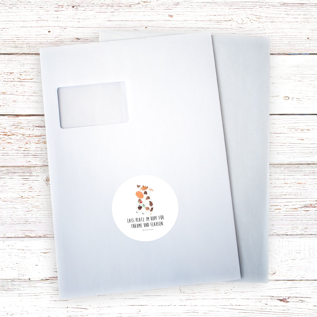 80mm Rund Aufkleber Kuh Sticker, Aufkleber, Etikett, Bauernhof, Hoftiere, Landwirt, Landwirtin, Kuh, Kühe, Träume, Flausen, Spruch, Magie, Motivtion, Hof, Milch, Milchkuh