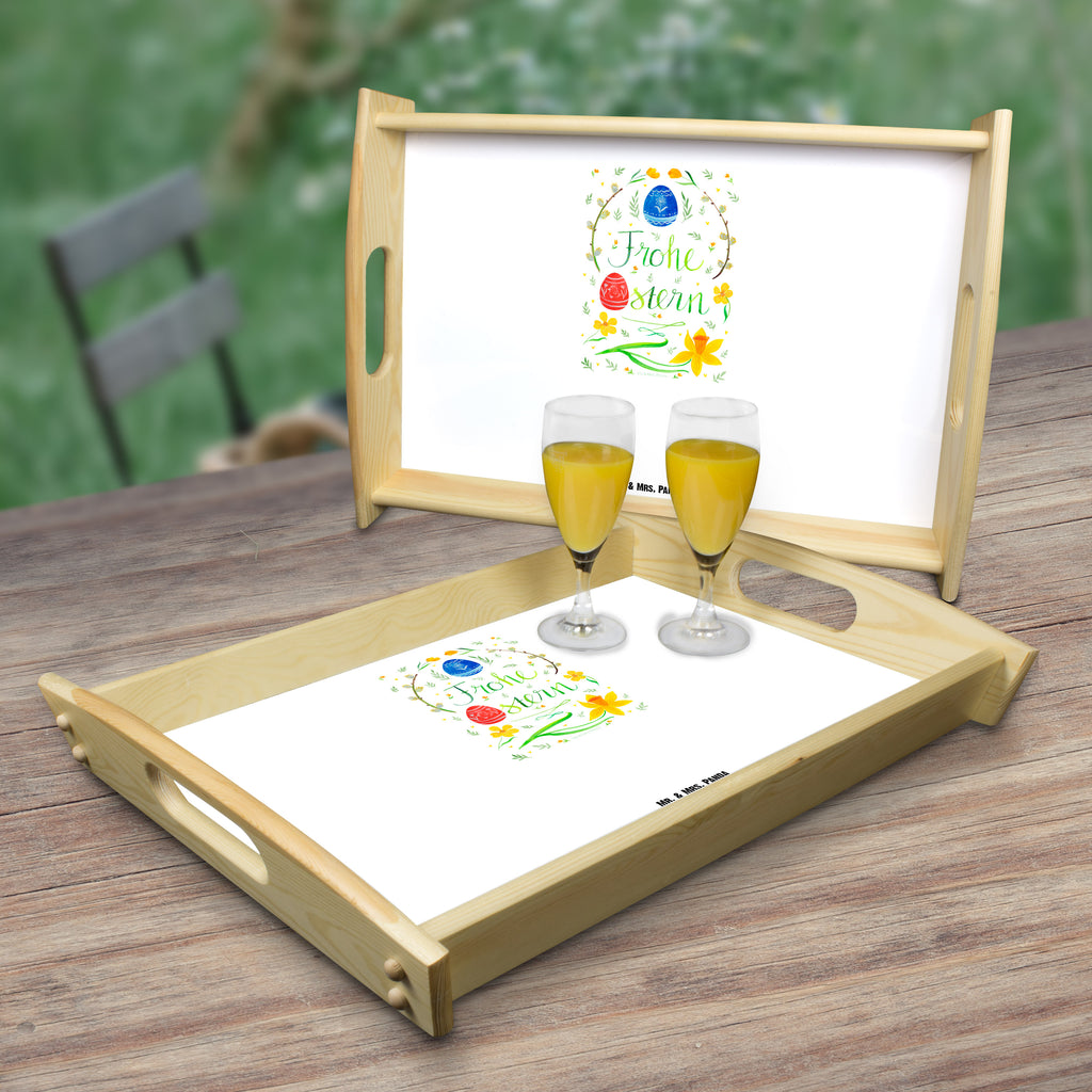 Serviertablett Frohe Ostern Tablett, Holztablett, Küchentablett, Dekotablett, Frühstückstablett, Ostern, Osterhase, Ostergeschenke, Osternest, Osterdeko, Geschenk zu Ostern, Frohe Ostern, Ostergrüße, Osterblume, Osterei, bemalte Ostereier, Weidenkätzchen. Lettering