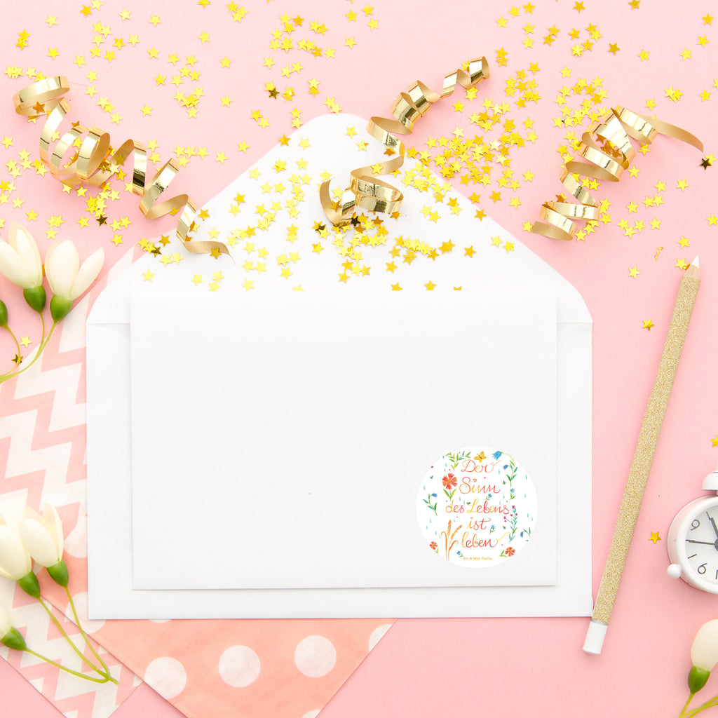 40mm Rund Aufkleber Sinn des Lebens Sticker, Aufkleber, Etikett, Blumen Deko, Frühlings Deko, Sommer Deko, Dekoration, positive Botschaft, Naturliebhaber, Outdoor, Natur, Abenteuer, Sinn des Lebens, Leben, Sinn, Lebensinhalt, Motivation, Zitat, Spruch, Caspar