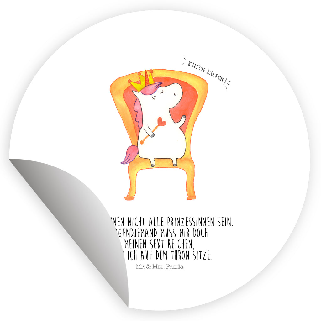 40mm Rund Aufkleber Einhorn König Sticker, Aufkleber, Etikett, Einhorn, Einhörner, Einhorn Deko, Pegasus, Unicorn, König, Präsident, Bundeskanzler, Herrscher, Kaiser, Prinzessin, Krone