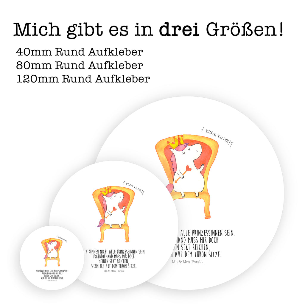 40mm Rund Aufkleber Einhorn König Sticker, Aufkleber, Etikett, Einhorn, Einhörner, Einhorn Deko, Pegasus, Unicorn, König, Präsident, Bundeskanzler, Herrscher, Kaiser, Prinzessin, Krone