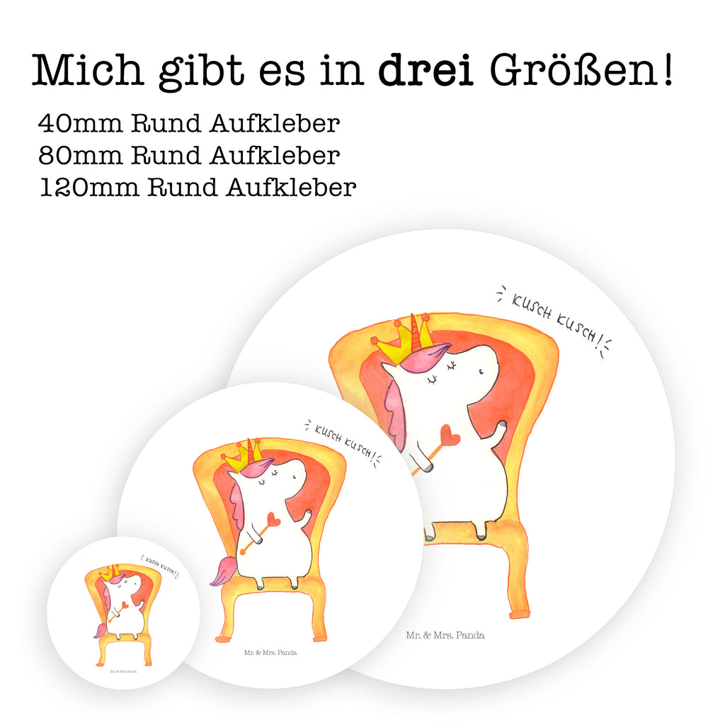 40mm Rund Aufkleber Einhorn König Sticker, Aufkleber, Etikett, Einhorn, Einhörner, Einhorn Deko, Pegasus, Unicorn, König, Präsident, Bundeskanzler, Herrscher, Kaiser, Prinzessin, Krone