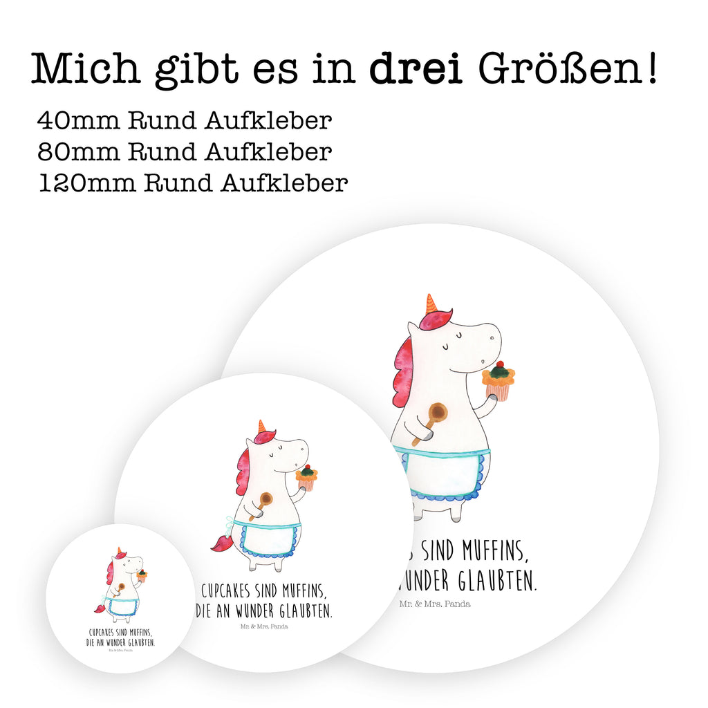 40mm Rund Aufkleber Einhorn Küchenfee Sticker, Aufkleber, Etikett, Einhorn, Einhörner, Einhorn Deko, Pegasus, Unicorn, backen, Muffin, Motivation, Träumer, träumen, Bäckerin, Hobbykoch, Koch, Torte, Kuchen