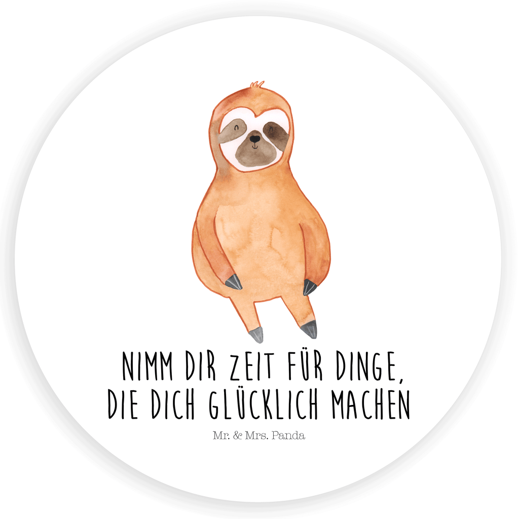 40mm Rund Aufkleber Faultier Zufrieden Sticker, Aufkleber, Etikett, Faultier, Faultier Geschenk, Faultier Deko, Faultiere, faul, Lieblingstier, Pause, relaxen, Glück, glücklich, zufrieden, happy, Zufriedenheit, Gelassenheit, Ruhe, Frieden