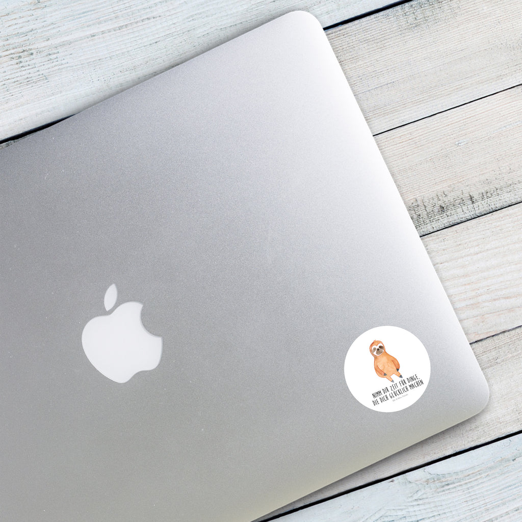 40mm Rund Aufkleber Faultier Zufrieden Sticker, Aufkleber, Etikett, Faultier, Faultier Geschenk, Faultier Deko, Faultiere, faul, Lieblingstier, Pause, relaxen, Glück, glücklich, zufrieden, happy, Zufriedenheit, Gelassenheit, Ruhe, Frieden