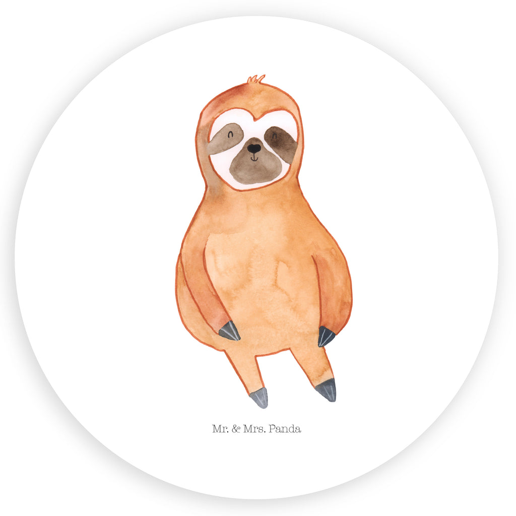 40mm Rund Aufkleber Faultier Zufrieden Sticker, Aufkleber, Etikett, Faultier, Faultier Geschenk, Faultier Deko, Faultiere, faul, Lieblingstier, Pause, relaxen, Glück, glücklich, zufrieden, happy, Zufriedenheit, Gelassenheit, Ruhe, Frieden