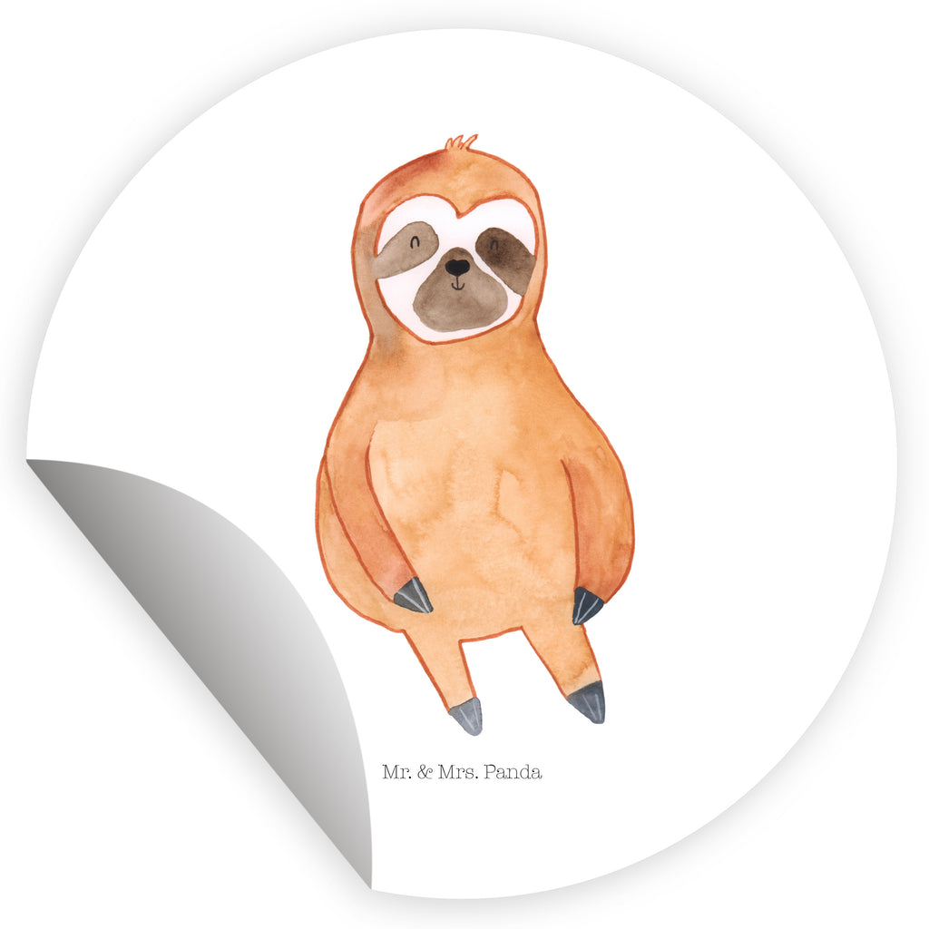 40mm Rund Aufkleber Faultier Zufrieden Sticker, Aufkleber, Etikett, Faultier, Faultier Geschenk, Faultier Deko, Faultiere, faul, Lieblingstier, Pause, relaxen, Glück, glücklich, zufrieden, happy, Zufriedenheit, Gelassenheit, Ruhe, Frieden