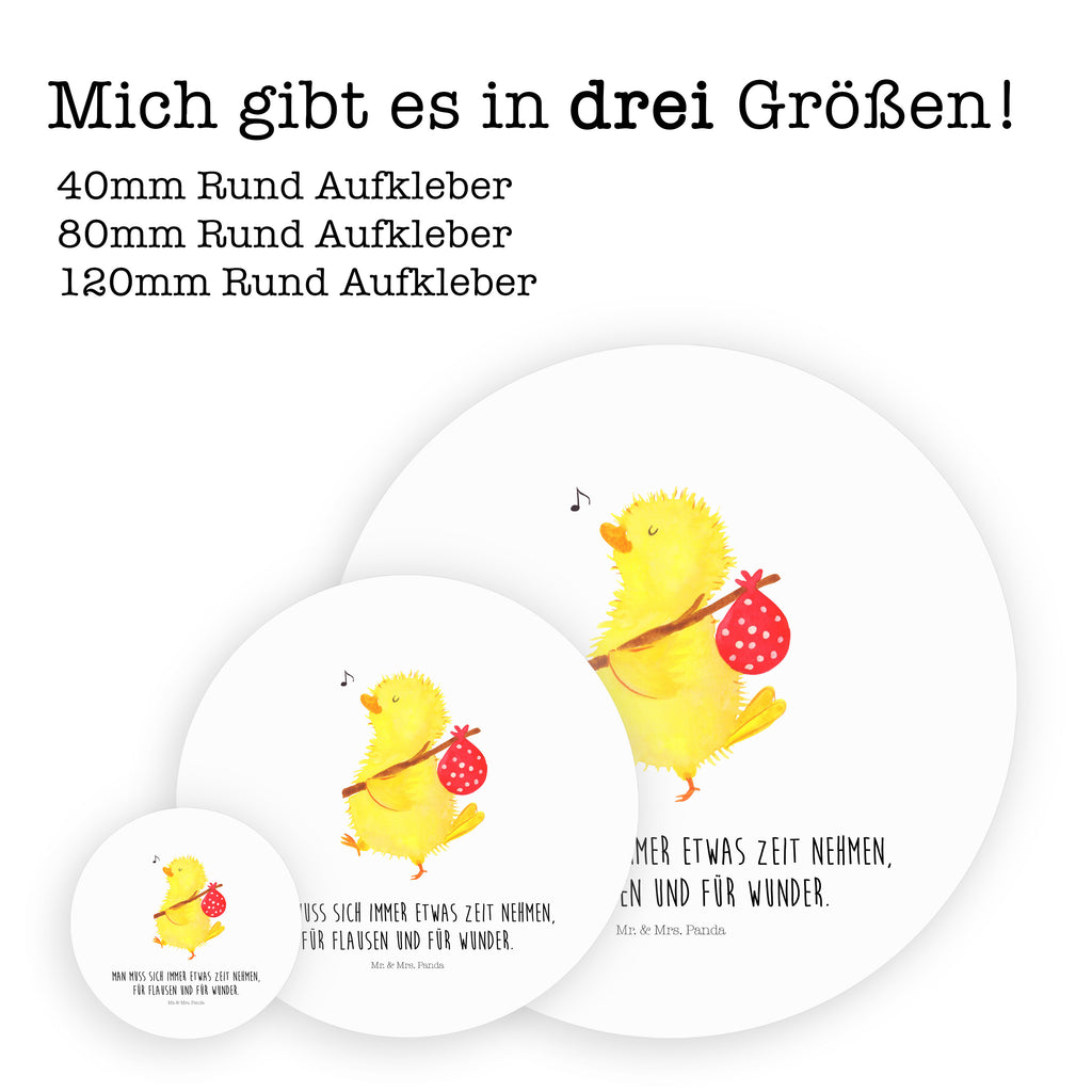 40mm Rund Aufkleber Küken Wanderer Sticker, Aufkleber, Etikett, Ostern, Osterhase, Ostergeschenke, Osternest, Osterdeko, Geschenk zu Ostern, Küken, Osterei, Ostereier, Ei, Frühlingsgefühle, Freude, Grüße, liebe Grüße, Frohe Ostern, Ostergrüße, Flausen, Wunder, Reisen, Weltenbummler, Zeit, Zeitmanagement, Backpacker