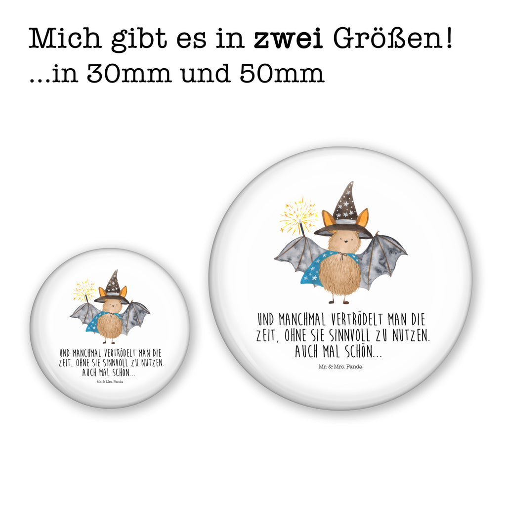 50mm Button Fledermaus Zauberer 50mm Button, Button, Pin, Anstecknadel, Tiermotive, Gute Laune, lustige Sprüche, Tiere, Fledermaus, Fledermäuse, Zauberer, Magier, Frauen, reinsteigern
