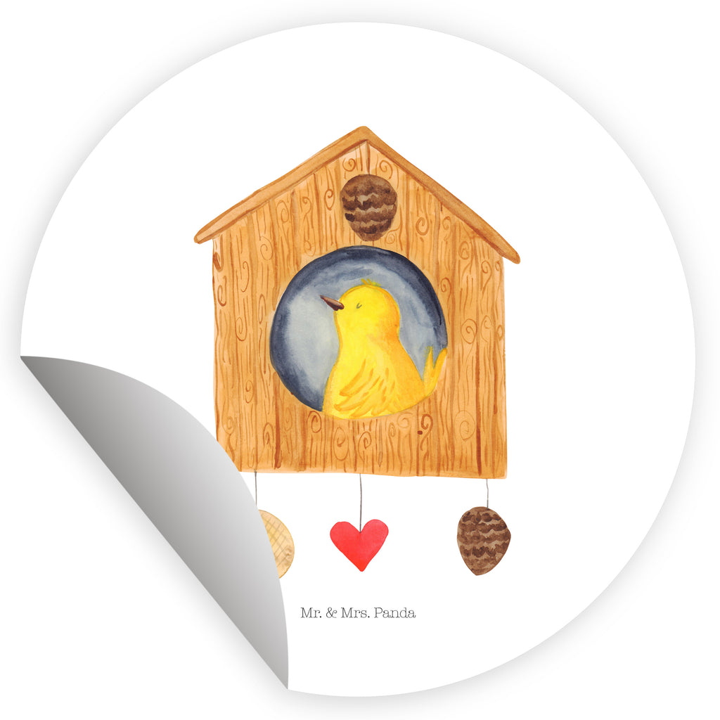 40mm Rund Aufkleber Vogelhaus Sticker, Aufkleber, Etikett, Tiermotive, Gute Laune, lustige Sprüche, Tiere, Vogel, Vögel, Vogelhaus, Vogelhäuschen, Home sweet home, Zuhause, Nest, Eigenheim, Familie, Wohnung, Haus, unser Haus, Lieblingsort, Castle