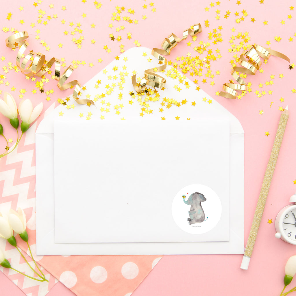 40mm Rund Aufkleber Elefant & Biene Sticker, Aufkleber, Etikett, Tiermotive, Gute Laune, lustige Sprüche, Tiere, Elefant, Biene, Liebe, Liebesbeweis, Jahrestag, Liebesgeschenk, Heiratsantrag, Hochzeitsgeschenk, Liebesspruch