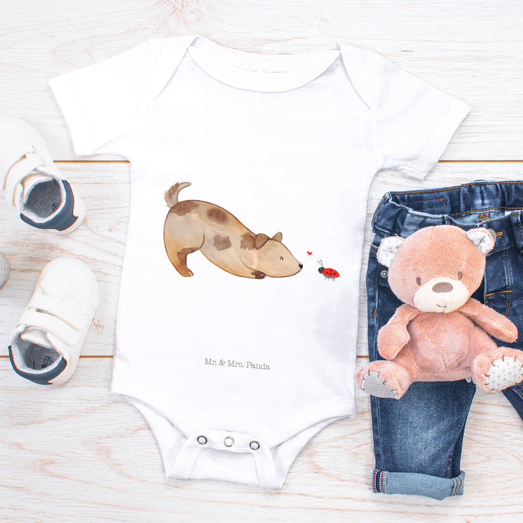 Organic Baby Body Hund Marienkäfer Babykleidung, Babystrampler, Strampler, Wickelbody, Baby Erstausstattung, Junge, Mädchen, Hund, Hundemotiv, Haustier, Hunderasse, Tierliebhaber, Hundebesitzer, Sprüche, Hunde, Hundespruch, Marienkäfer, Mischling, Mischlinghund