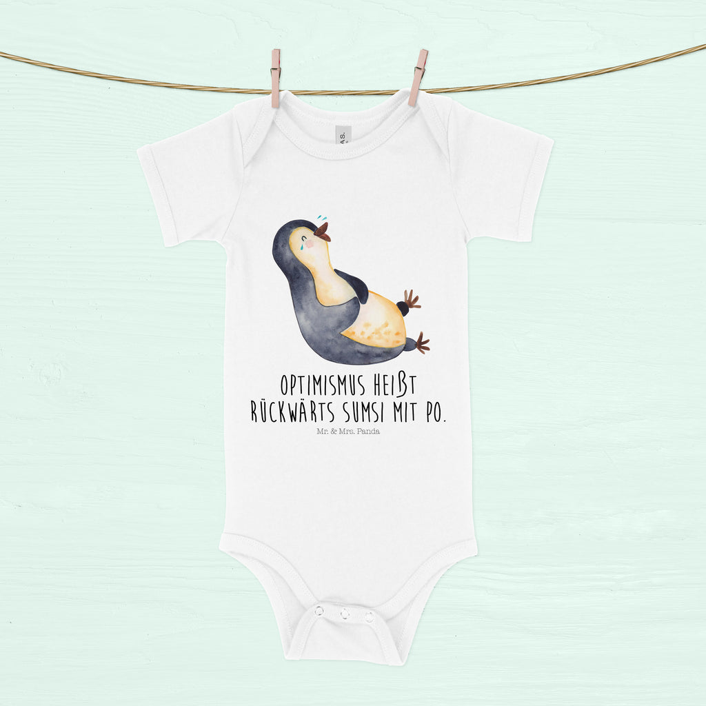 Organic Baby Body Pinguin lachend Babykleidung, Babystrampler, Strampler, Wickelbody, Baby Erstausstattung, Junge, Mädchen, Pinguin, Pinguine, lustiger Spruch, Optimismus, Fröhlich, Lachen, Humor, Fröhlichkeit