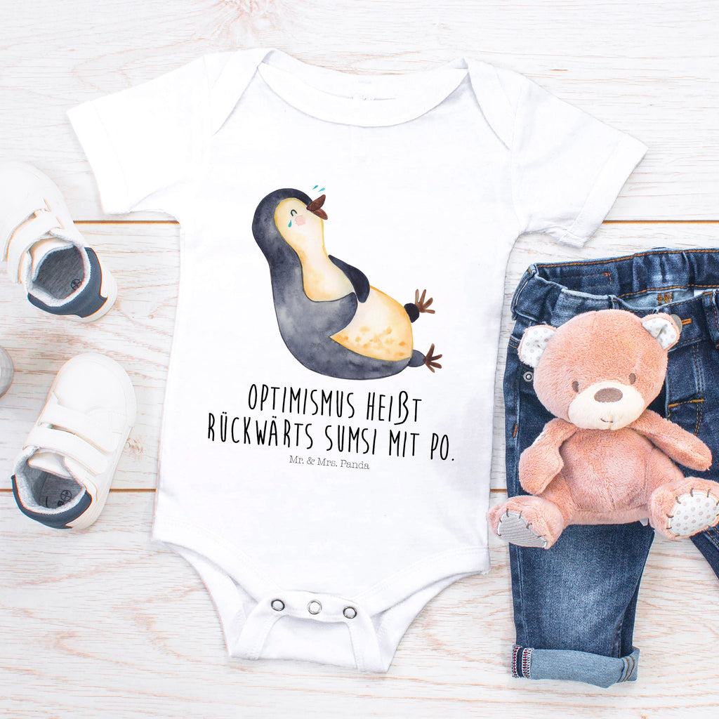 Organic Baby Body Pinguin lachend Babykleidung, Babystrampler, Strampler, Wickelbody, Baby Erstausstattung, Junge, Mädchen, Pinguin, Pinguine, lustiger Spruch, Optimismus, Fröhlich, Lachen, Humor, Fröhlichkeit
