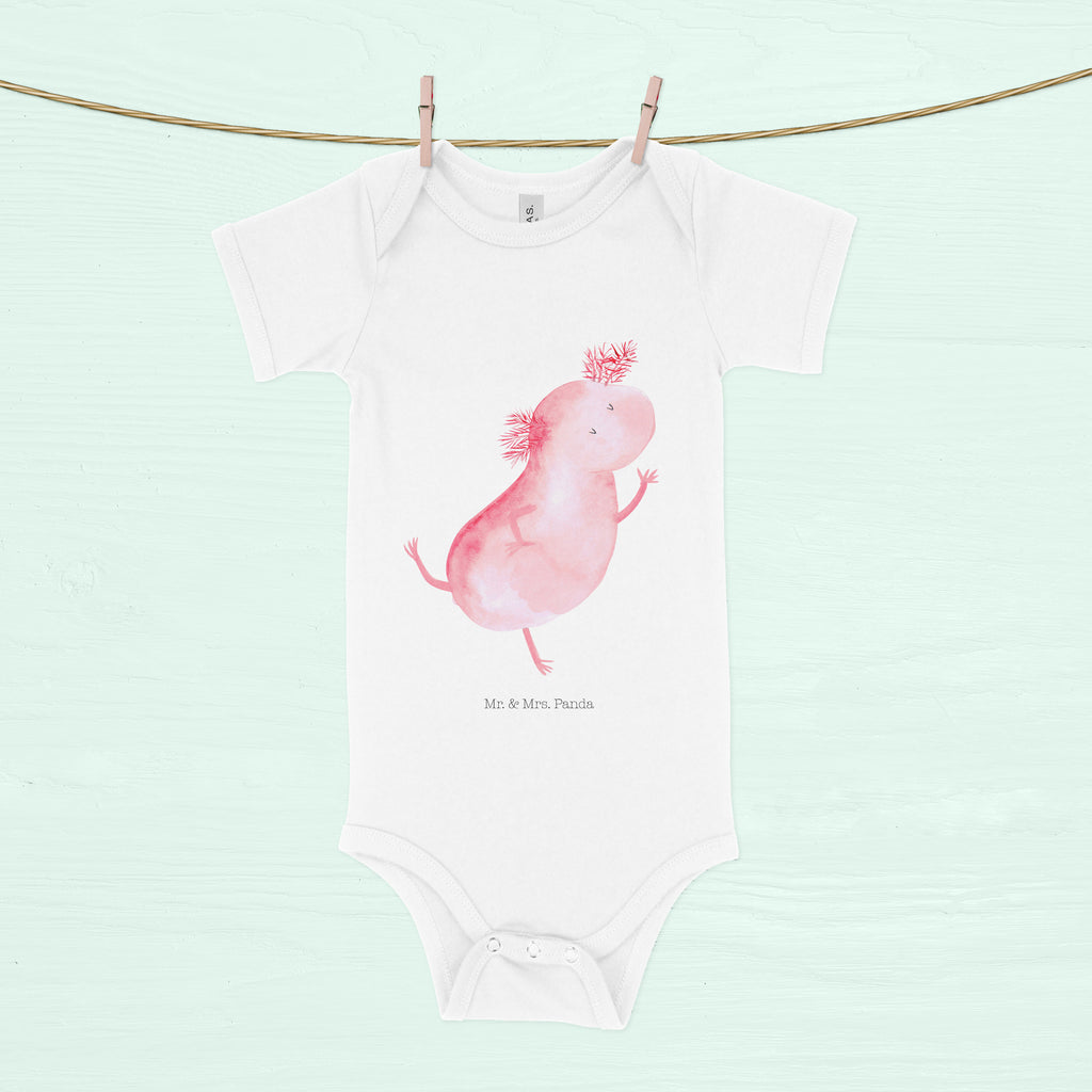 Organic Baby Body Axolotl tanzt Babykleidung, Babystrampler, Strampler, Wickelbody, Baby Erstausstattung, Junge, Mädchen, Axolotl, Molch, Axolot, Schwanzlurch, Lurch, Lurche, Dachschaden, Sterne, verrückt, Freundin, beste Freundin