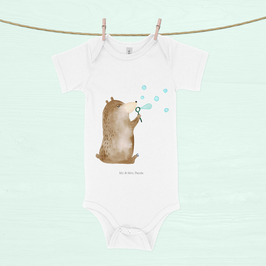 Organic Baby Body Bär Seifenblasen Babykleidung, Babystrampler, Strampler, Wickelbody, Baby Erstausstattung, Junge, Mädchen, Bär, Teddy, Teddybär, Seifenblasen Bär Lustig Sein Glücklich Traurig Happy