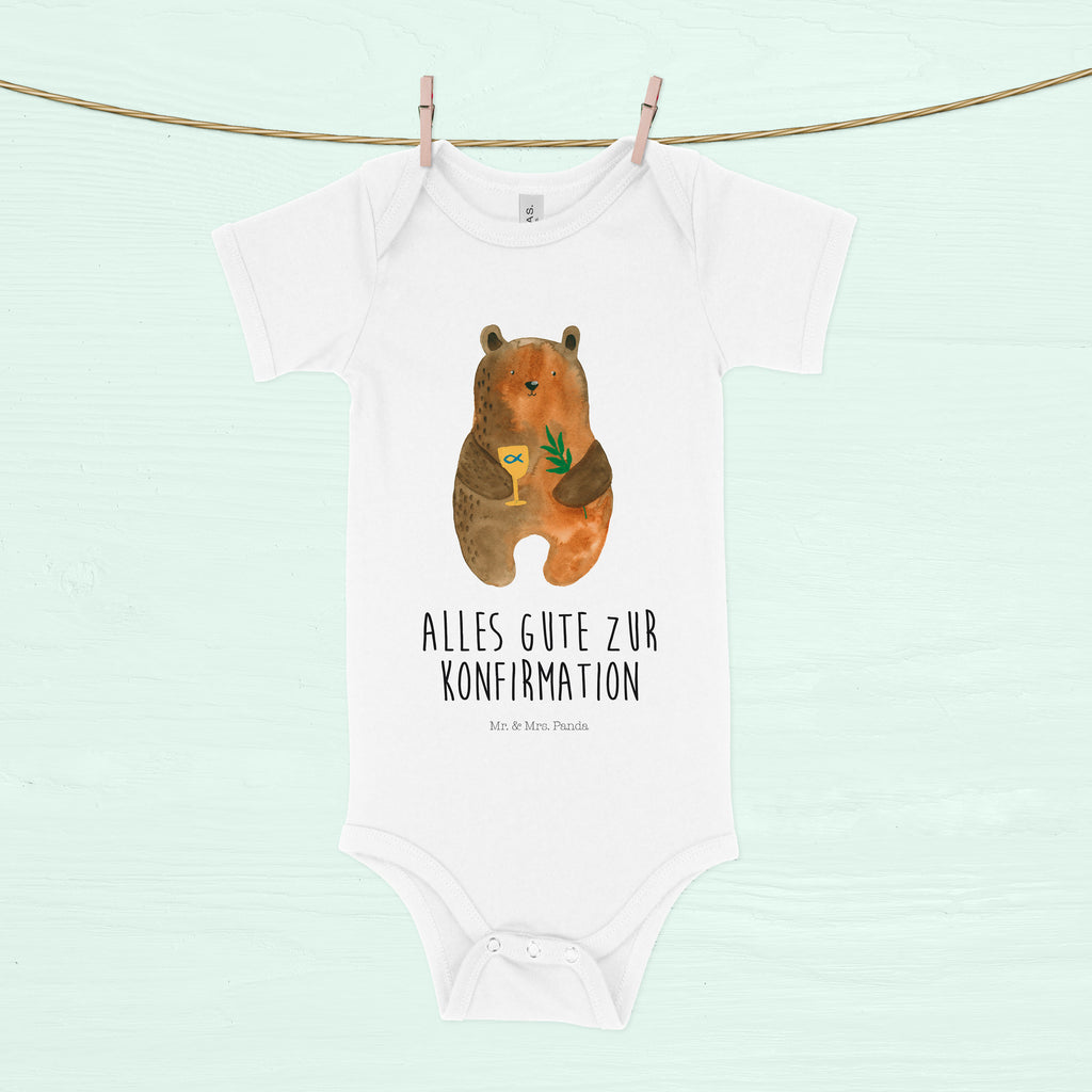Organic Baby Body Konfirmation-Bär Babykleidung, Babystrampler, Strampler, Wickelbody, Baby Erstausstattung, Junge, Mädchen, Bär, Teddy, Teddybär, Konfirmation, Kirche, evangelisch, Gottesdienst