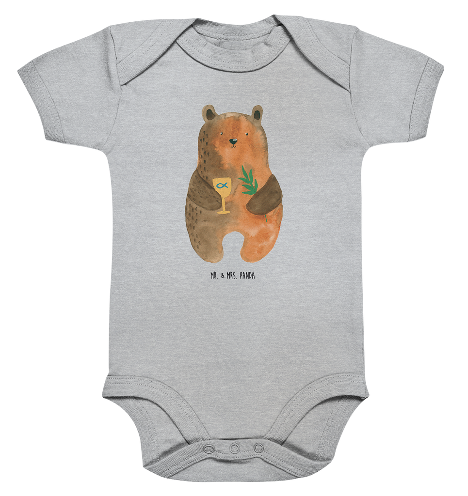 Organic Baby Body Konfirmation-Bär Babykleidung, Babystrampler, Strampler, Wickelbody, Baby Erstausstattung, Junge, Mädchen, Bär, Teddy, Teddybär, Konfirmation, Kirche, evangelisch, Gottesdienst