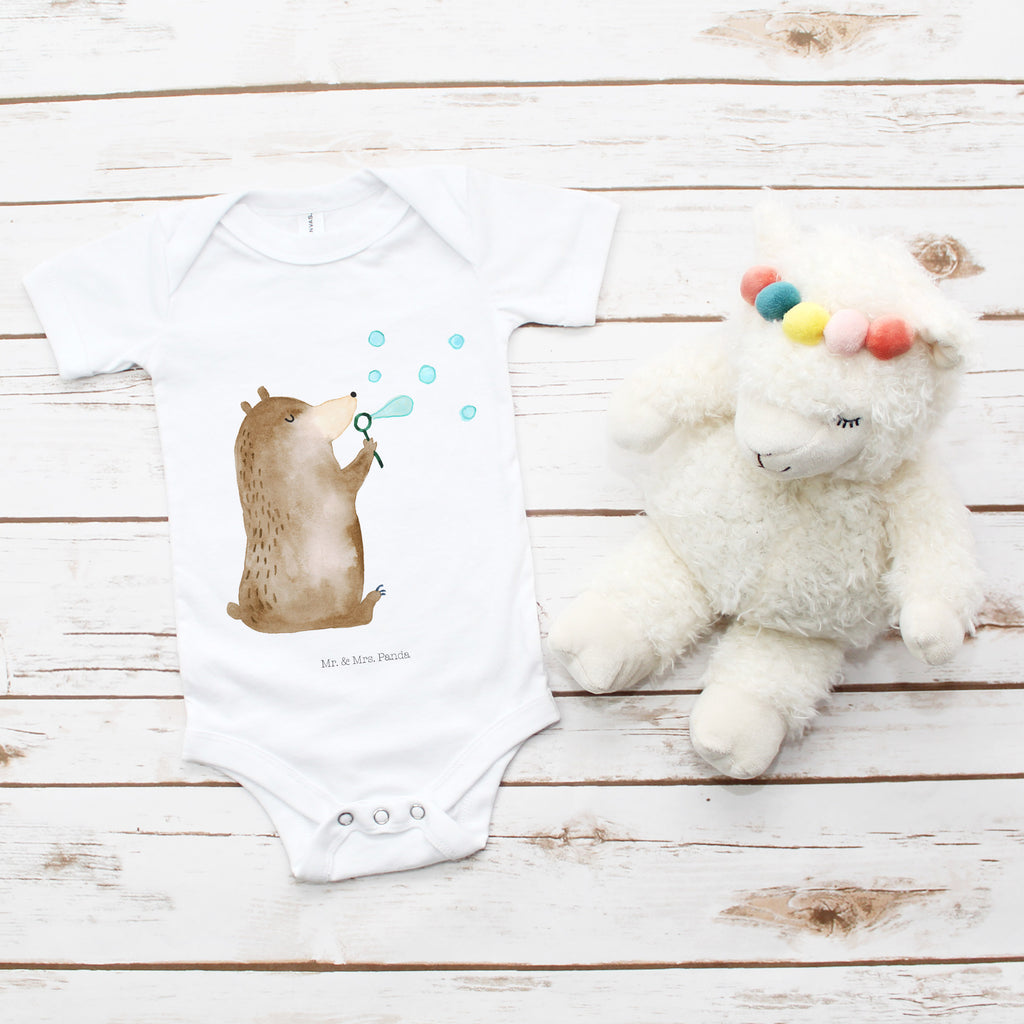 Organic Baby Body Bär Seifenblasen Babykleidung, Babystrampler, Strampler, Wickelbody, Baby Erstausstattung, Junge, Mädchen, Bär, Teddy, Teddybär, Seifenblasen Bär Lustig Sein Glücklich Traurig Happy