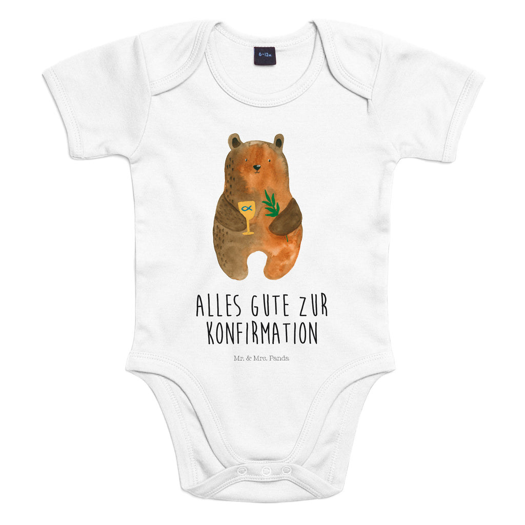 Organic Baby Body Konfirmation-Bär Babykleidung, Babystrampler, Strampler, Wickelbody, Baby Erstausstattung, Junge, Mädchen, Bär, Teddy, Teddybär, Konfirmation, Kirche, evangelisch, Gottesdienst