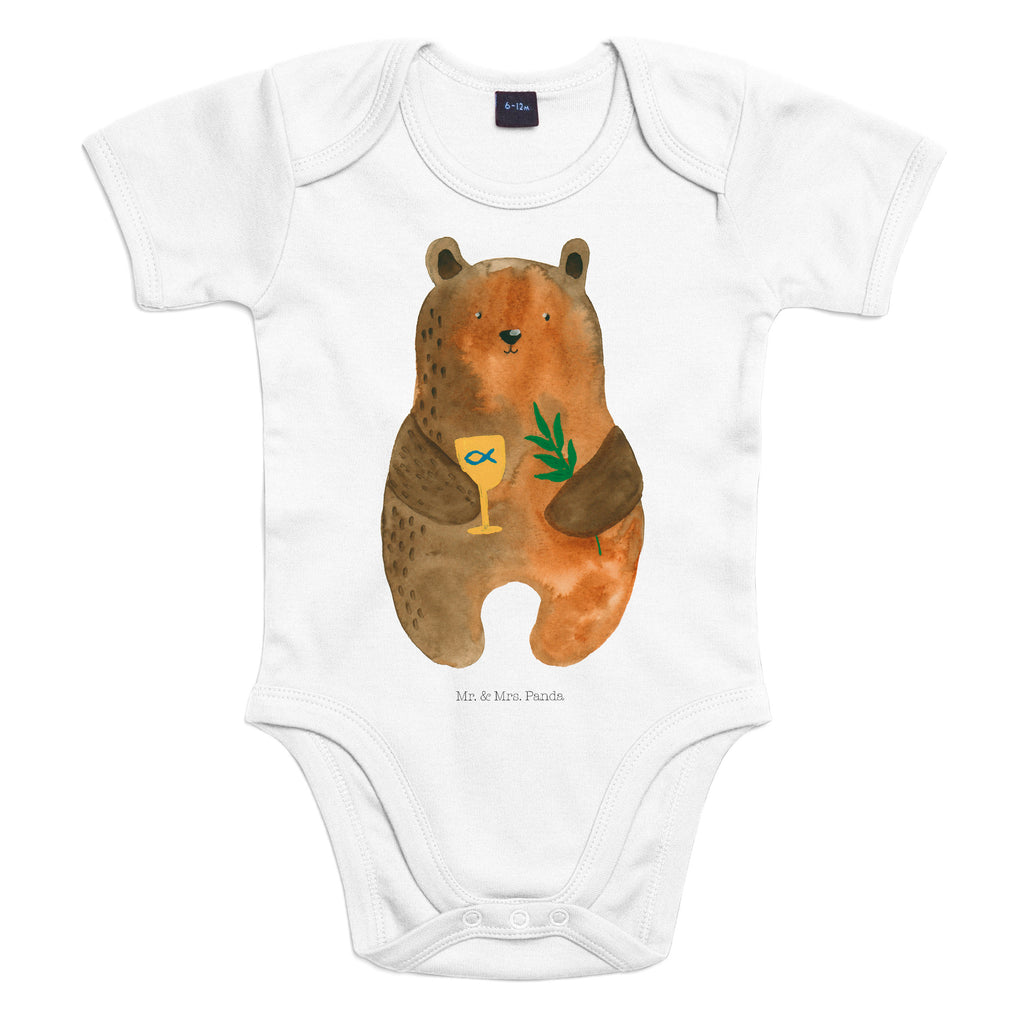 Organic Baby Body Konfirmation-Bär Babykleidung, Babystrampler, Strampler, Wickelbody, Baby Erstausstattung, Junge, Mädchen, Bär, Teddy, Teddybär, Konfirmation, Kirche, evangelisch, Gottesdienst
