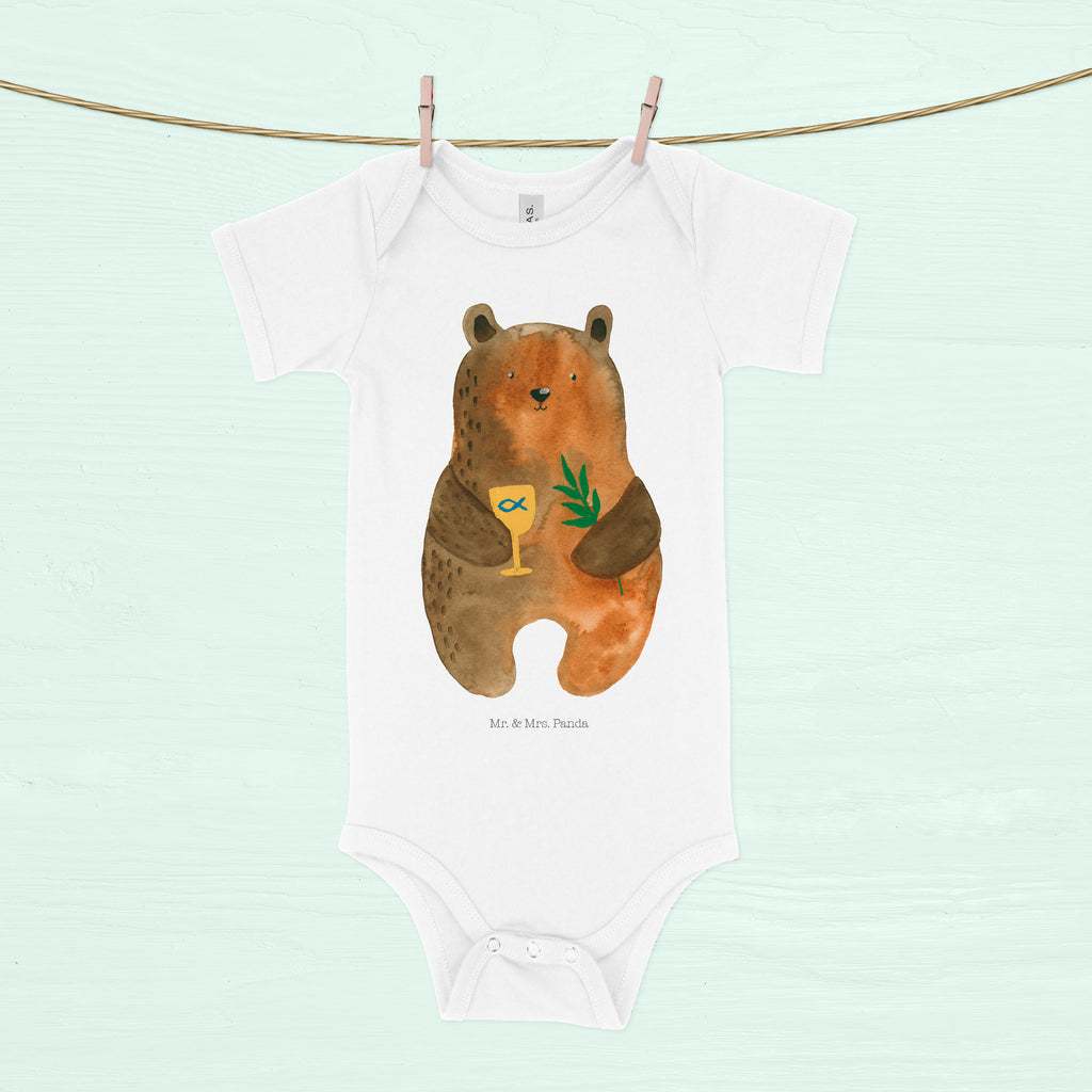 Organic Baby Body Konfirmation-Bär Babykleidung, Babystrampler, Strampler, Wickelbody, Baby Erstausstattung, Junge, Mädchen, Bär, Teddy, Teddybär, Konfirmation, Kirche, evangelisch, Gottesdienst