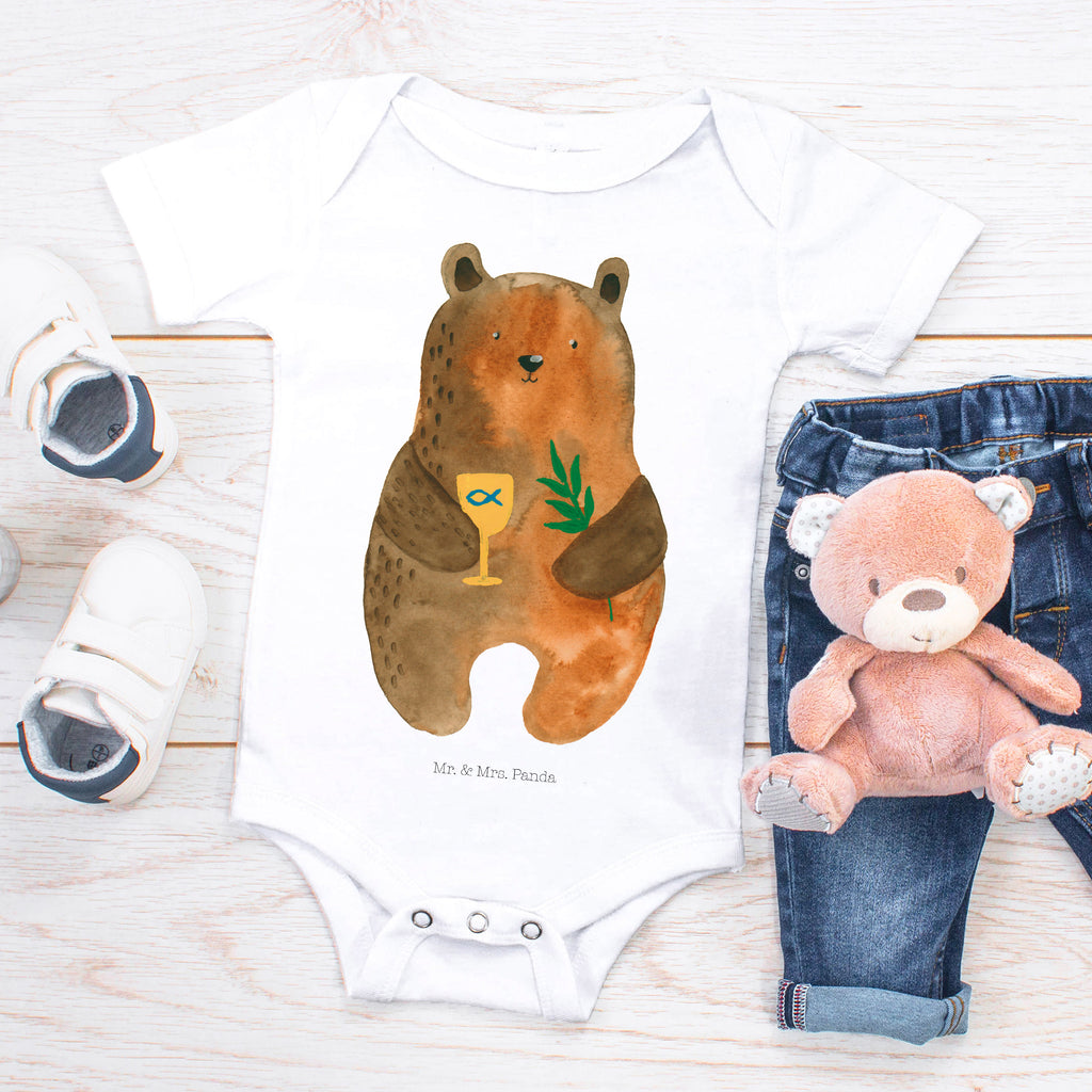 Organic Baby Body Konfirmation-Bär Babykleidung, Babystrampler, Strampler, Wickelbody, Baby Erstausstattung, Junge, Mädchen, Bär, Teddy, Teddybär, Konfirmation, Kirche, evangelisch, Gottesdienst