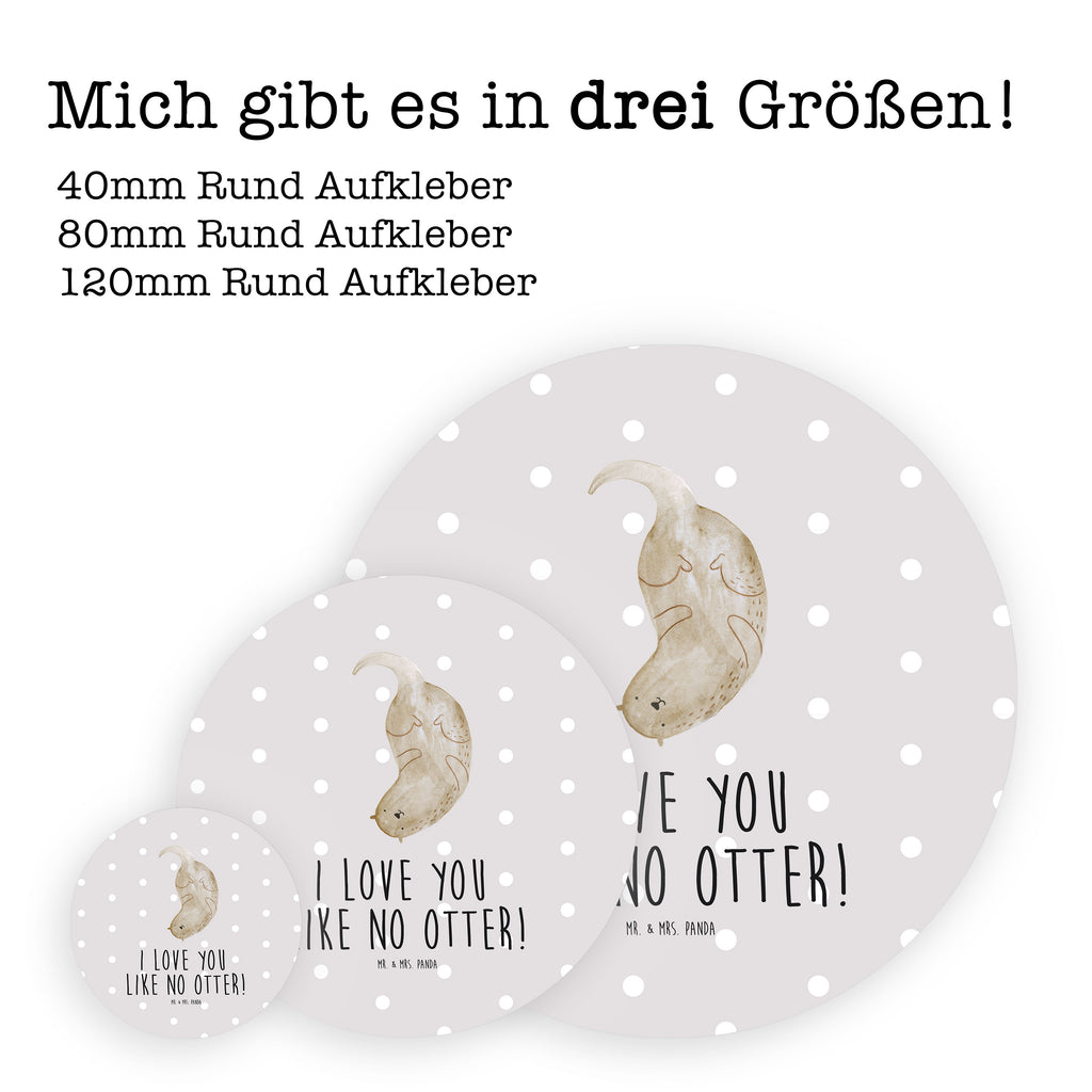 40mm Rund Aufkleber Otter kopfüber Sticker, Aufkleber, Etikett, Otter, Fischotter, Seeotter, Otter Seeotter See Otter