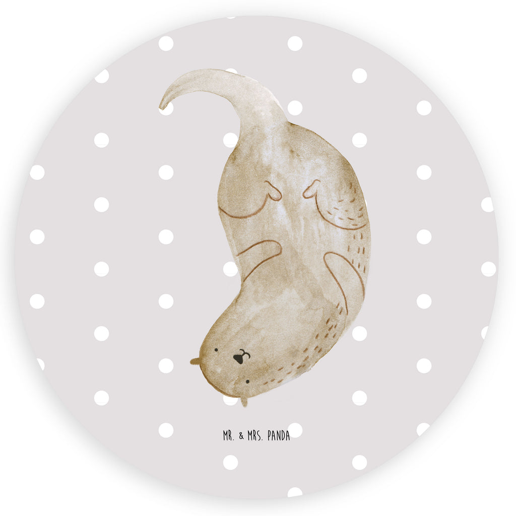 40mm Rund Aufkleber Otter kopfüber Sticker, Aufkleber, Etikett, Otter, Fischotter, Seeotter, Otter Seeotter See Otter
