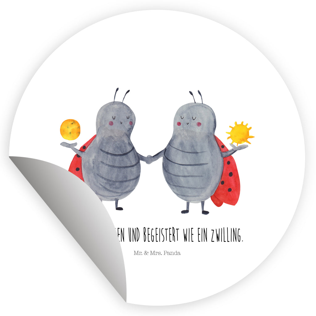 80mm Rund Aufkleber Sternzeichen Zwilling Sticker, Aufkleber, Etikett, Tierkreiszeichen, Sternzeichen, Horoskop, Astrologie, Aszendent, Zwillinge, Zwilling Geschenk, Zwilling Sternzeichen, Geburtstag Mai, Geschenk Mai, Geschenk Juni, Marienkäfer, Glückskäfer, Zwillingsbruder, Zwillingsschwester