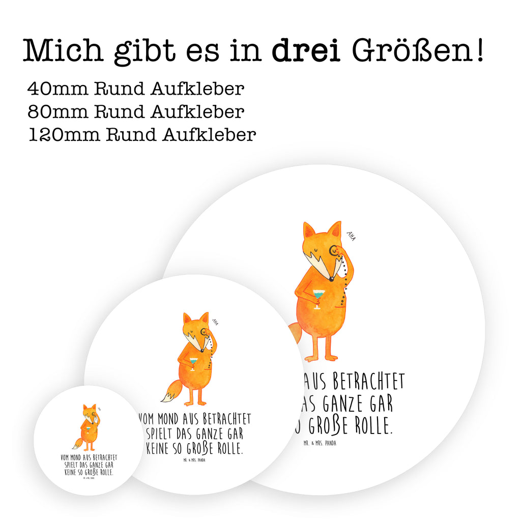 80mm Rund Aufkleber Fuchs Lord Sticker, Aufkleber, Etikett, Fuchs, Füchse, tröstende Worte, Spruch lustig, Liebeskummer Geschenk, Motivation Spruch, Problemlösung