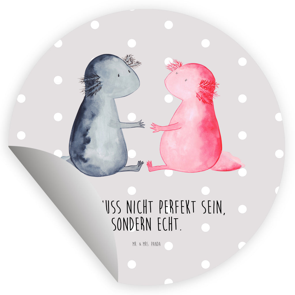 40mm Rund Aufkleber Axolotl Liebe Sticker, Aufkleber, Etikett, Axolotl, Molch, Axolot, Schwanzlurch, Lurch, Lurche, Liebe, große Liebe, Liebesbeweis, Freund, Verlobter, Ehemann, Jahrestag, Valentinstag