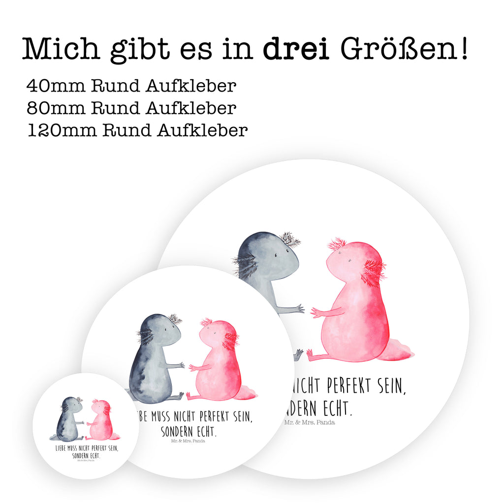 40mm Rund Aufkleber Axolotl Liebe Sticker, Aufkleber, Etikett, Axolotl, Molch, Axolot, Schwanzlurch, Lurch, Lurche, Liebe, große Liebe, Liebesbeweis, Freund, Verlobter, Ehemann, Jahrestag, Valentinstag