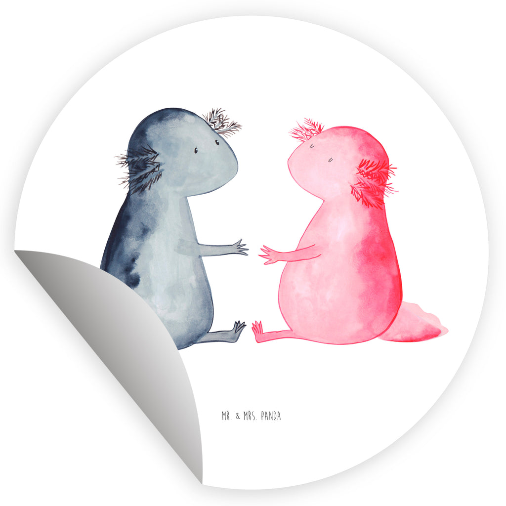 40mm Rund Aufkleber Axolotl Liebe Sticker, Aufkleber, Etikett, Axolotl, Molch, Axolot, Schwanzlurch, Lurch, Lurche, Liebe, große Liebe, Liebesbeweis, Freund, Verlobter, Ehemann, Jahrestag, Valentinstag