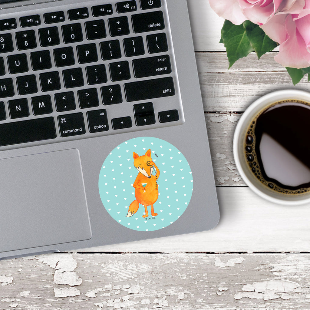 80mm Rund Aufkleber Fuchs Lord Sticker, Aufkleber, Etikett, Fuchs, Füchse, tröstende Worte, Spruch lustig, Liebeskummer Geschenk, Motivation Spruch, Problemlösung